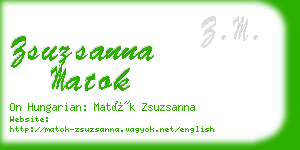 zsuzsanna matok business card